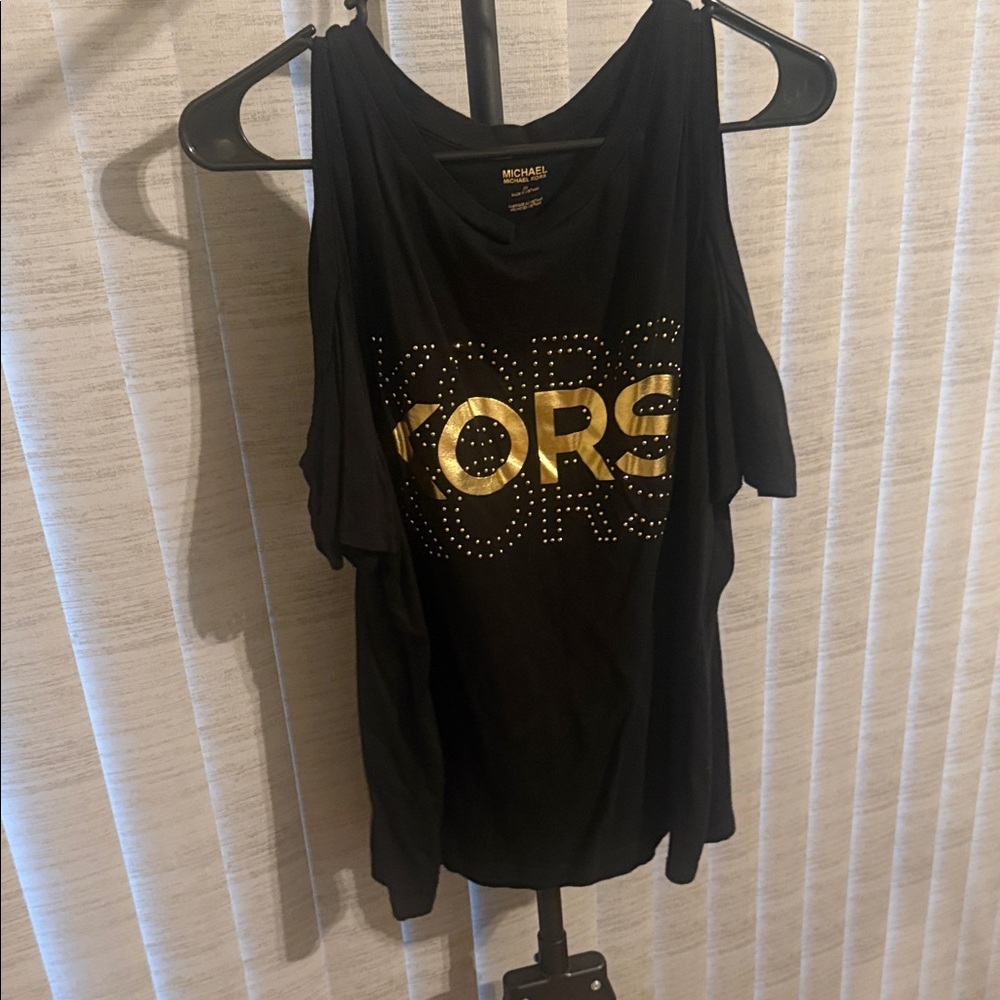 Michael Kors Black shirt with Gold Accents